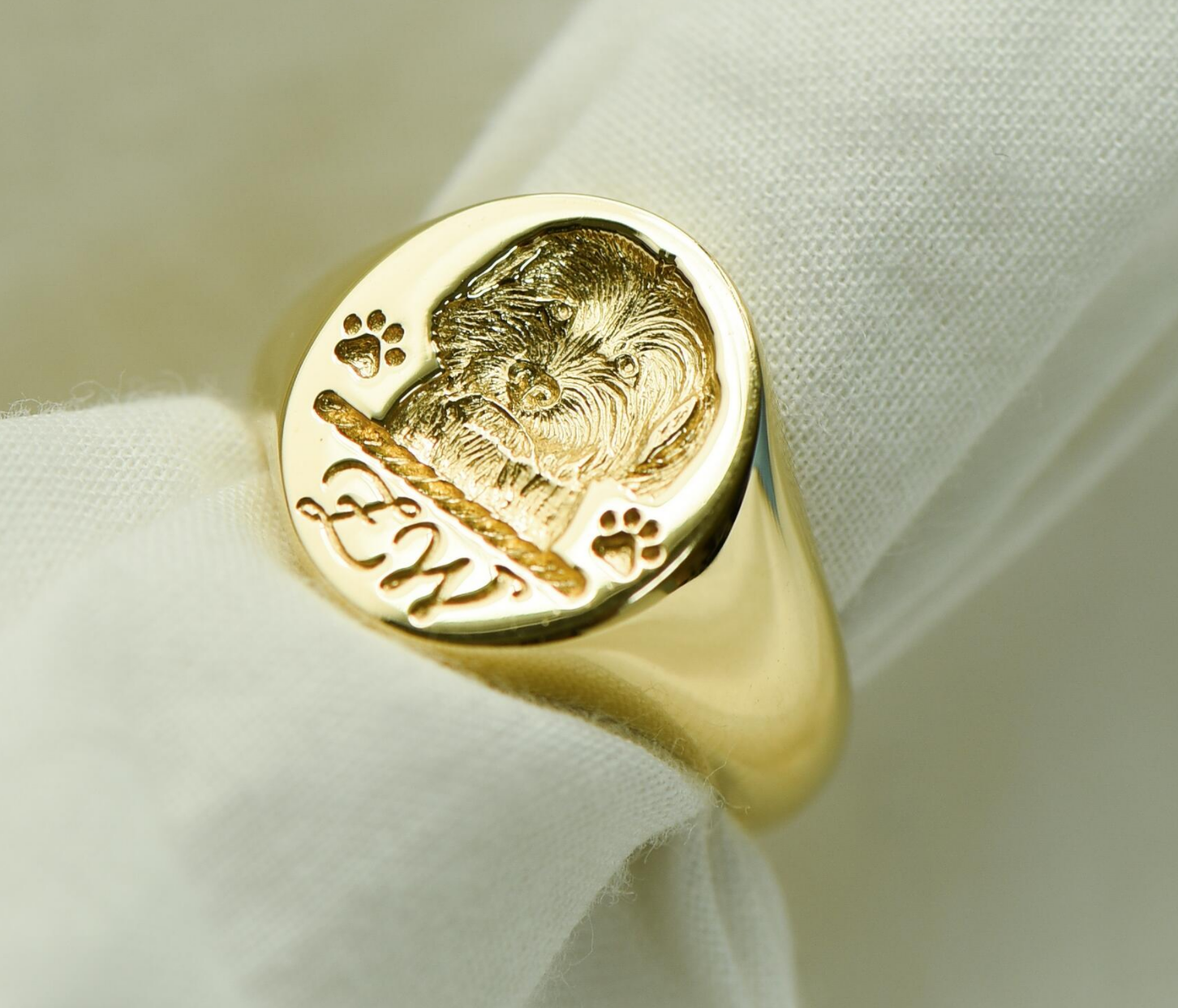 Personalized Pet Memorial Ring, Dogs/Birds Photo Ring, Inspired Enamel Jewelry, Hand Painted Ring, Pet Memorial, Sterling Silver Ring, 14K/18K Jewelry, Special Gift for Her