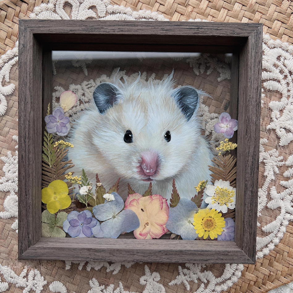 Custom Pet Portrait Painting, Single-Layer Glass Painting, Pet memorial, Gifts for Mother, Hand Painted Pet Portrait