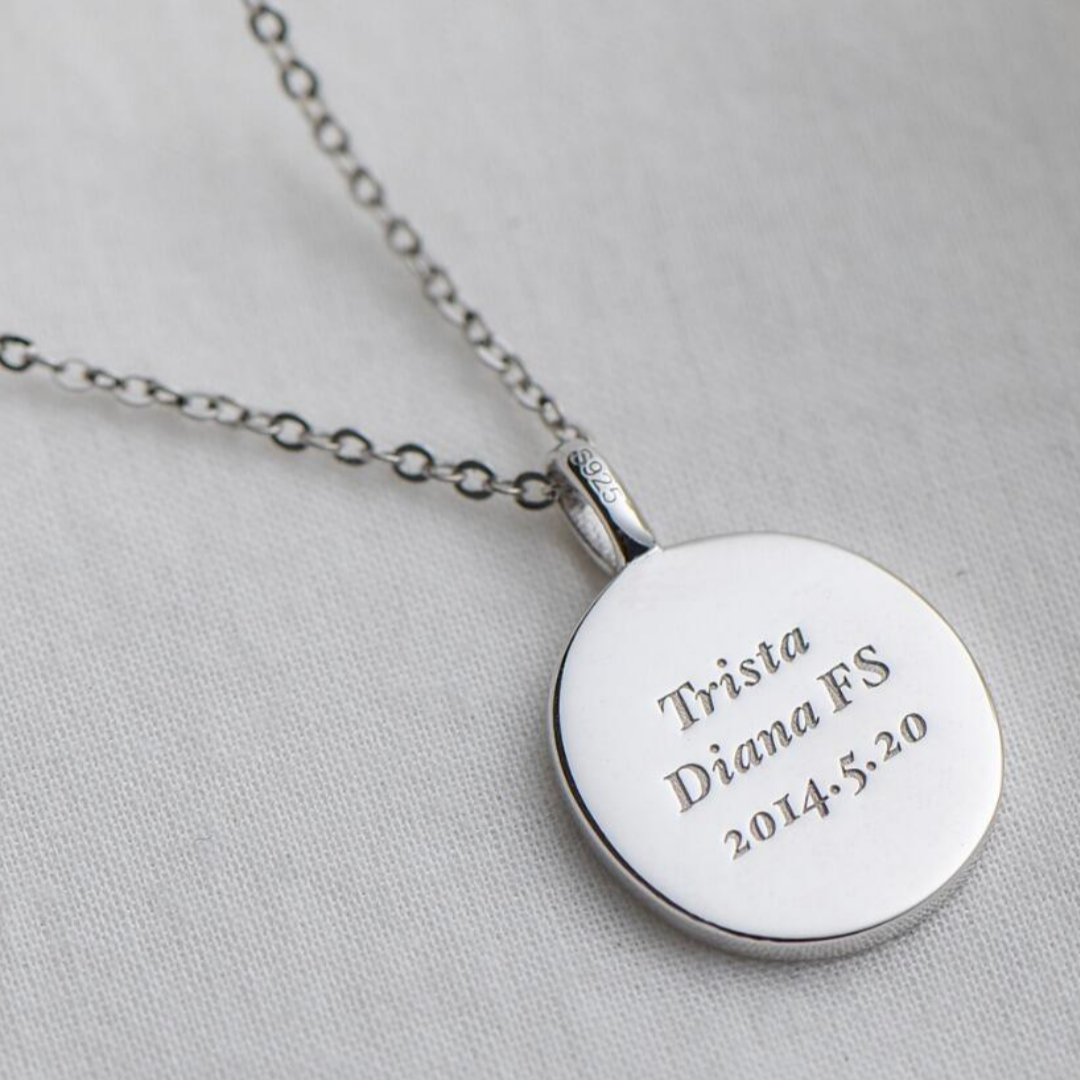 Custom Pet Enamel Necklace, Memorial Gift, Pet Picture Necklace, Pet Keepsake, Gift For Pet, Sterling Silver/14K/18K Necklace